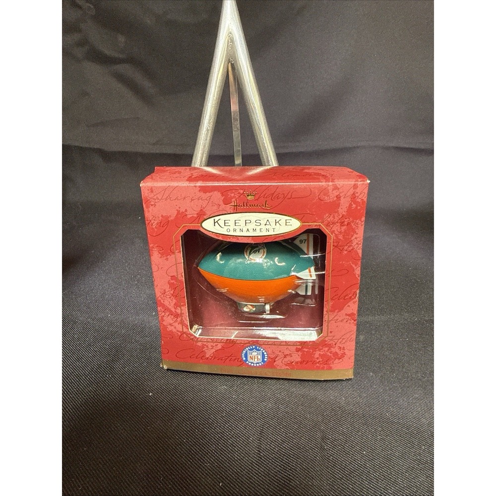 Hallmark Keepsake Ornament NFL 1997 Miami Dolphins Blimp Vintage QXI6245